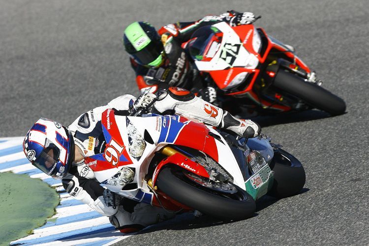 Leon Haslam und Eugene Laverty