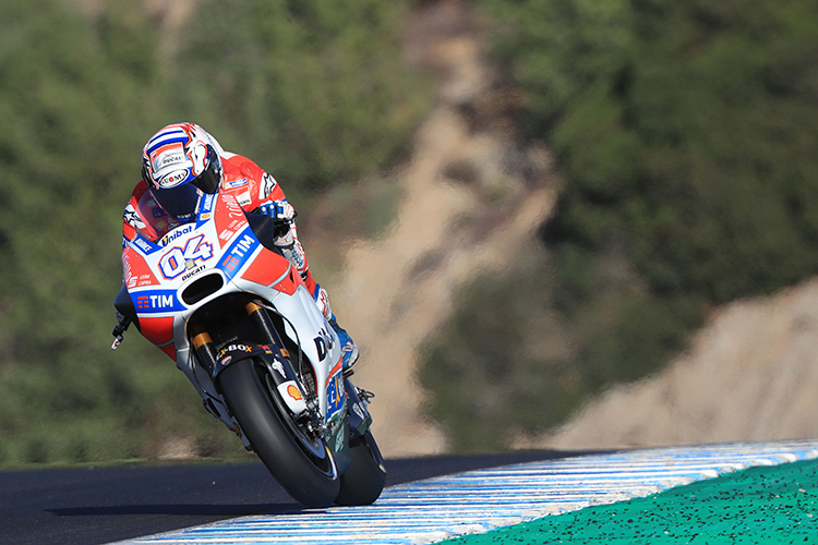 Andrea Dovizioso auf seiner Ducati in Jerez