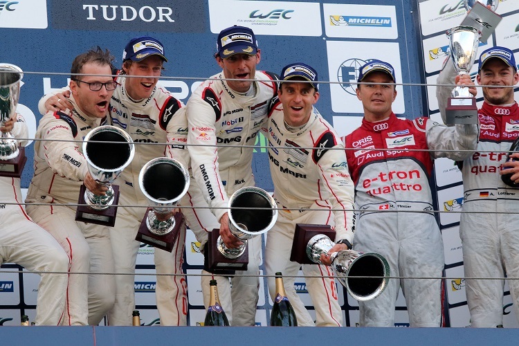  Die glücklichen Sieger von Porsche