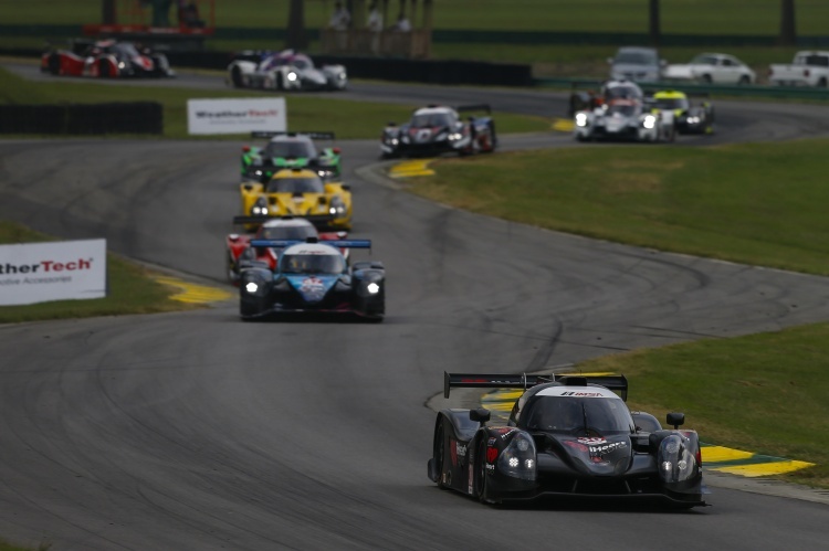 Ligier JS P3 (vorn) und Norma M30 (dahinter) fahren beim IMSA SportsCar Encore um den Gesamtsieg