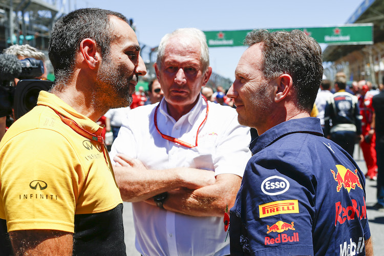 Cyril Abiteboul, Dr. Helmut Marko, Christian Horner