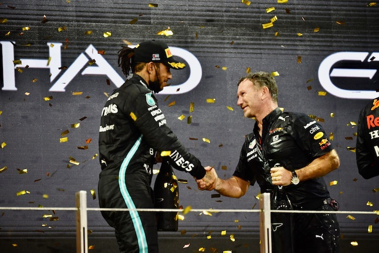 Lewis Hamilton und Christian Horner