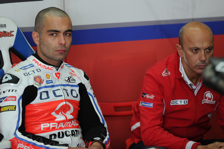 Danilo Petrucci hat sich bei seiner Frisur seinem Crew-Chief Daniele Romagnoli angepasst...