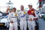 Maxime Martin, eingerahmt von Bruno Spengler und Nico Müller