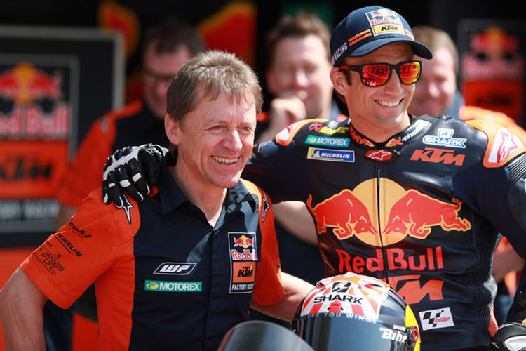 Mike Leitner mit Johann Zarco