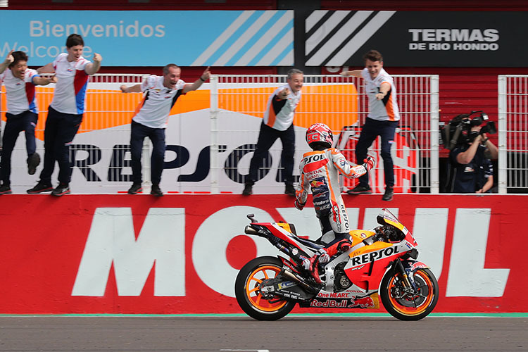 Marc Márquez siegte 2019 beim Grand Prix in Las Termas de Río Hondo