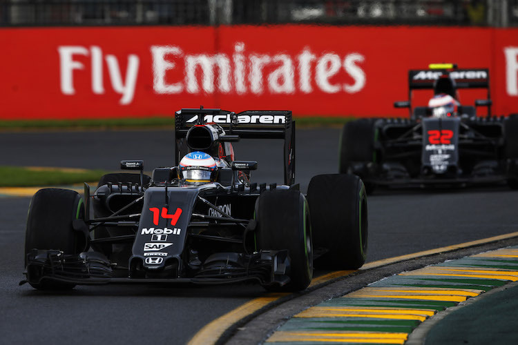 Fernando Alonso und Jenson Button in Australien