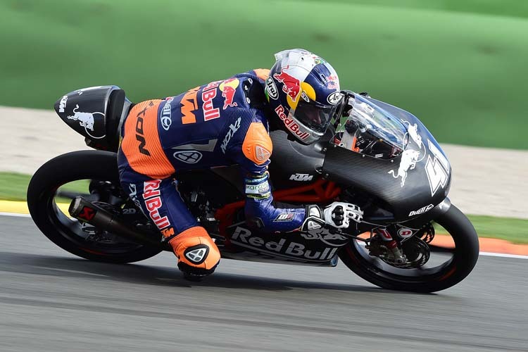 Brad Binder auf seiner KTM in Valencia