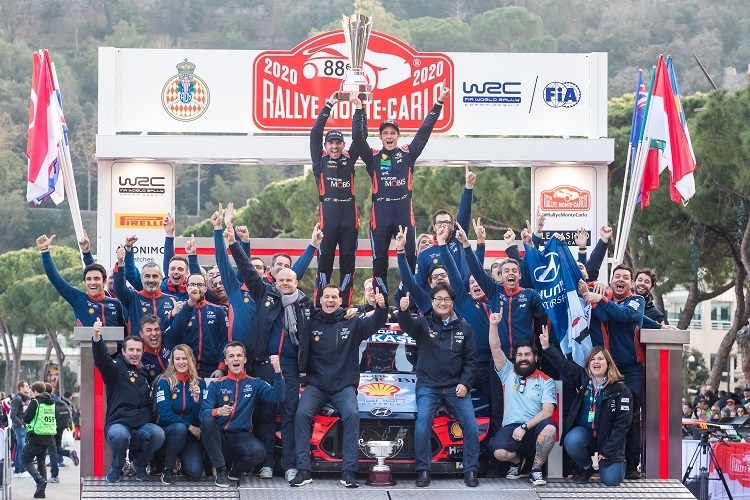 Hyundai feiert seinen ersten Sieg bei der Rallye Monte Carlo