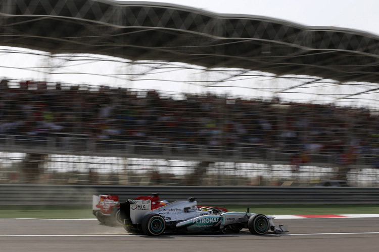 Keine Haftung und damit auch keine Chance: Nico Rosberg in Bahrain