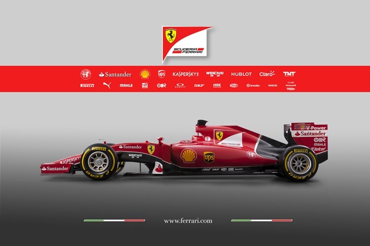 Der neue Formel-1-Ferrari mit Alfa-Logo auf der Motorabdeckung