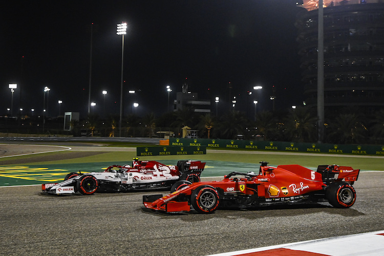 Sebastian Vettel und Antonio Giovinazzi