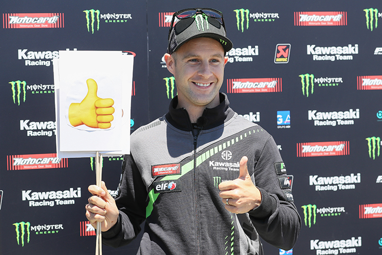 Daumen hoch: Bestzeit für Jonathan Rea