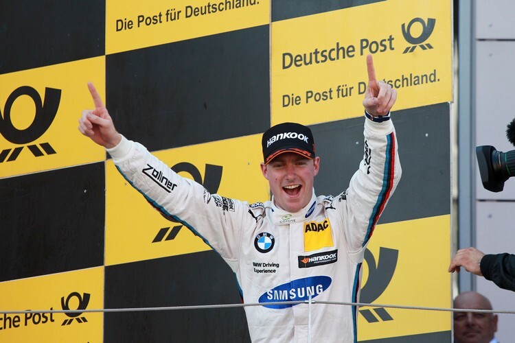 Maxime Martin bejubelt seinen ersten DTM-Sieg