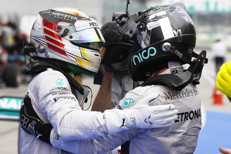 Das Mercedes-Duo war nicht zu schlagen - Lewis Hamilton gewann vor Nico Rosberg