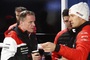 Der scheidende Teamchef Tommi Mäkinen mit Sébastien Oger