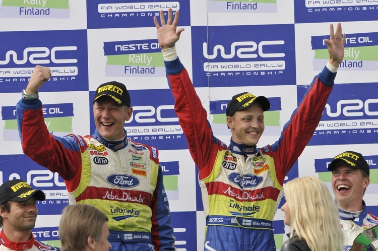 Hirvonen feiert seinen ersten Heimsieg.