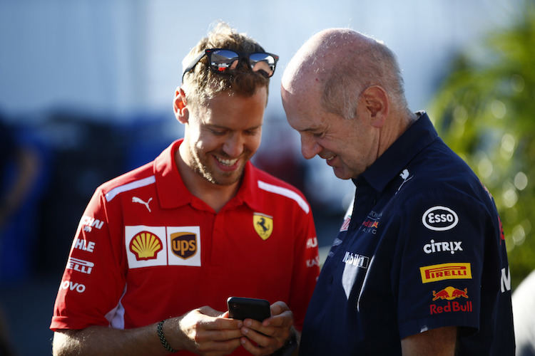 Adrian Newey und Sebastian Vettel