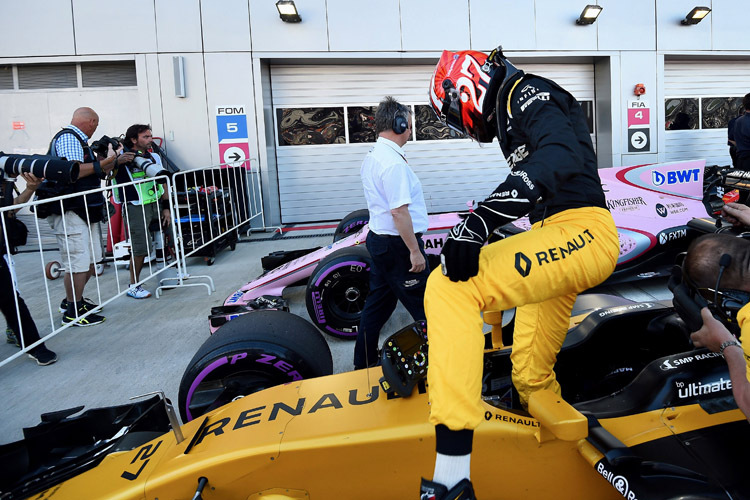 Das Ende eines guten Tages: Nico Hülkenberg stellt seinen Renault im Parc Fermé ab