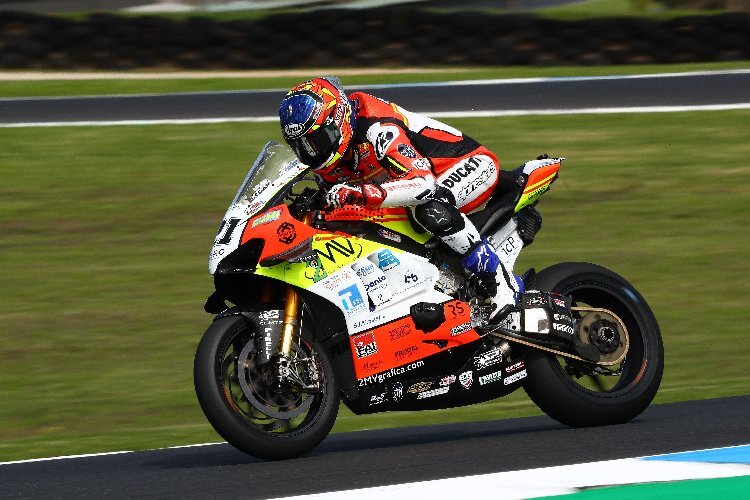 Go Eleven Ducati-Pilot Michael Rinaldi auf Phillip Island