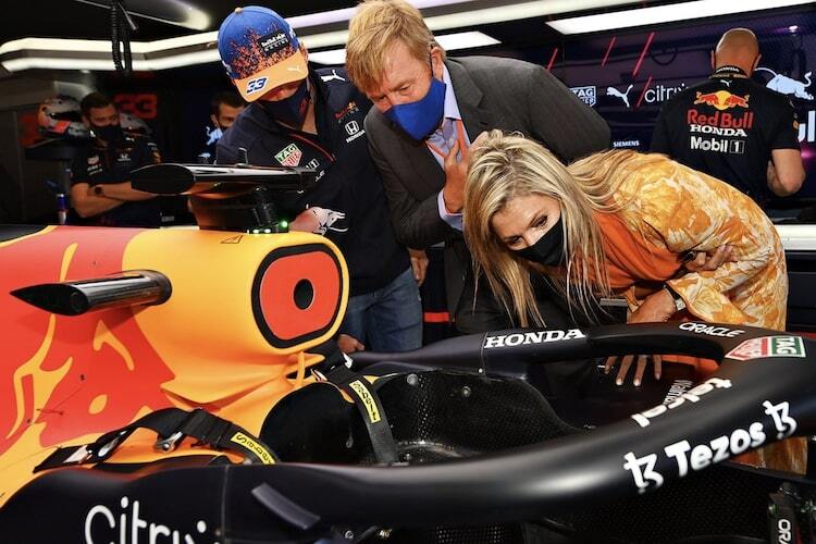 Max Verstappen mit König Willem-Alexander und Königin Máxima