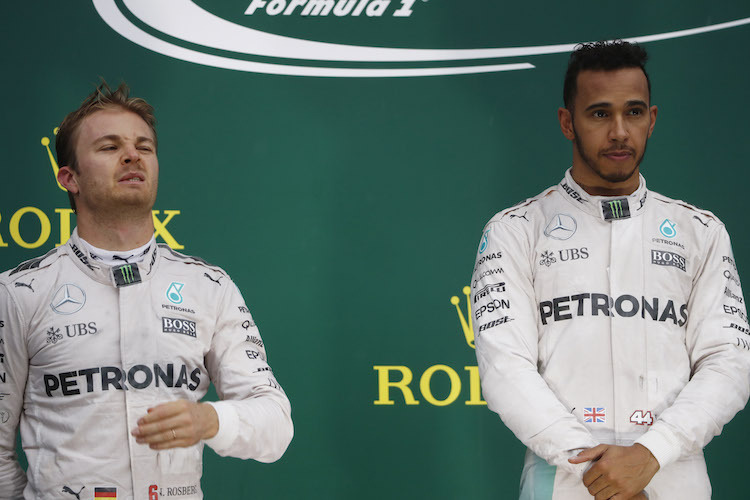 Nico Rosberg und Lewis Hamilton