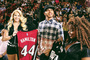 Lewis Hamilton bei einem Spiel der Miami Heat