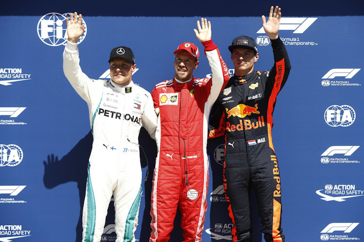 Bottas, Vettel, Verstappen
