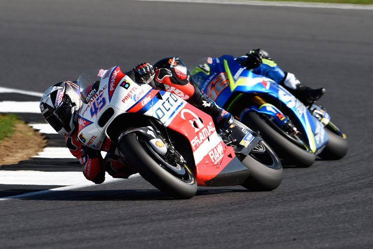 Scott Redding, hier vor Alex Rins, wurde Achter in Silverstone