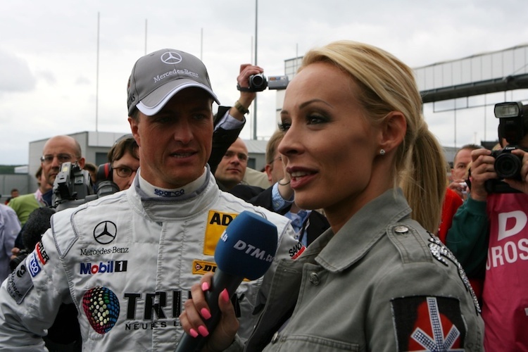 Cora mit Ralf Schumacher bei der DTM