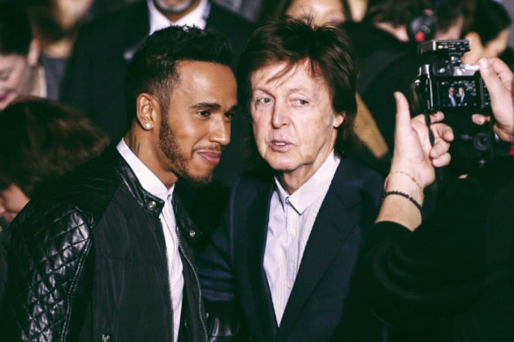 Lewis Hamilton mit Sir Paul McCartney