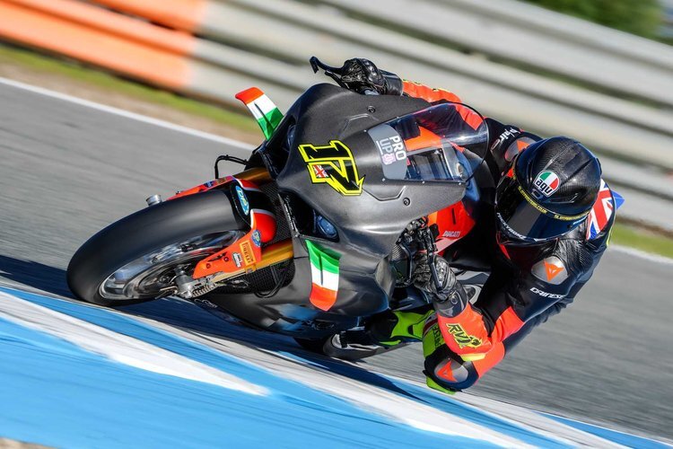 Ryan Vickers bei seinem Ducati-Debüt beim Jerez-Test