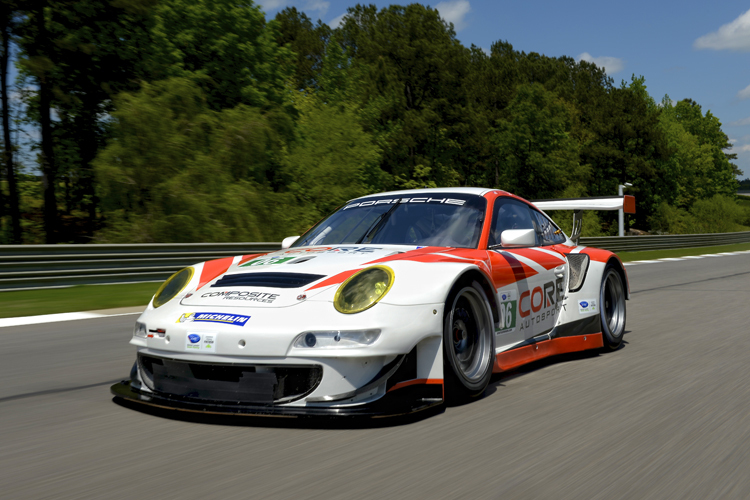 Der Core-Porsche bei Tests im Barber Park