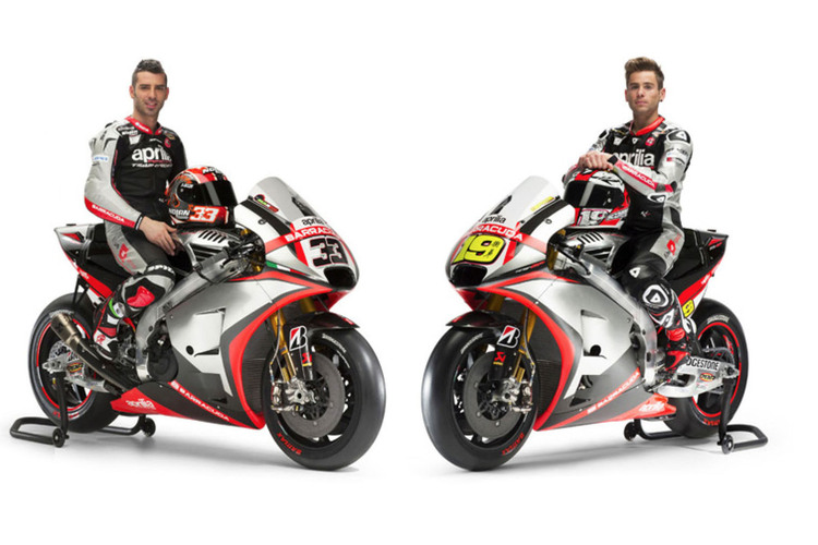 Alvaro Bautista und Marco Melandri auf der Aprilia RS-GP