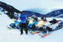 Lewis Hamilton im Schnee von Colorado