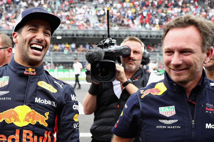 Daniel Ricciardo und Christian Horner