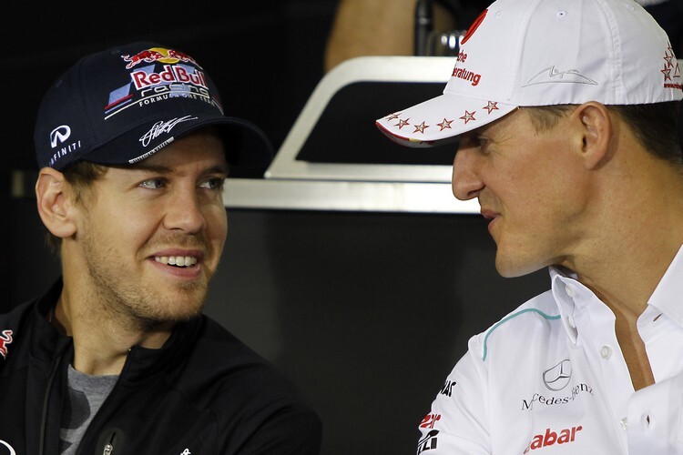 Sebastian Vettel und Michael Schumacher