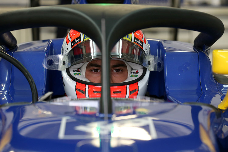 Felipe Nasr durfte mit dem Halo ausrücken