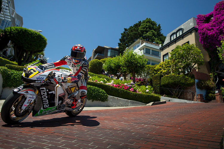 Bradl auf der Lombard Street