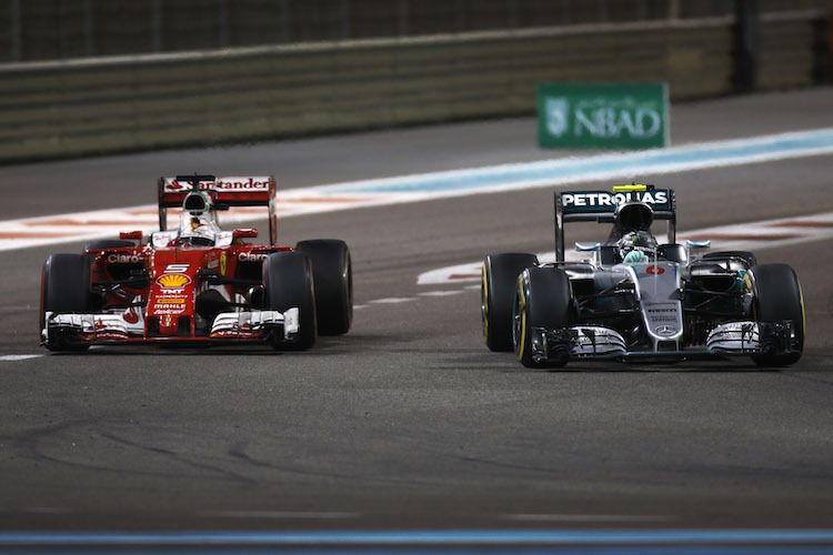 Sebastian Vettel gegen Nico Rosberg