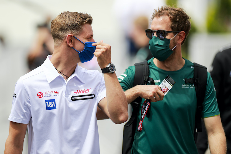 Mick Schumacher und Sebastian Vettel