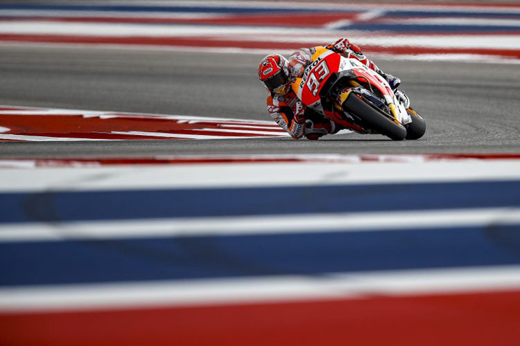 Texas-Dominator Marc Márquez hofft auf eine trockene Piste