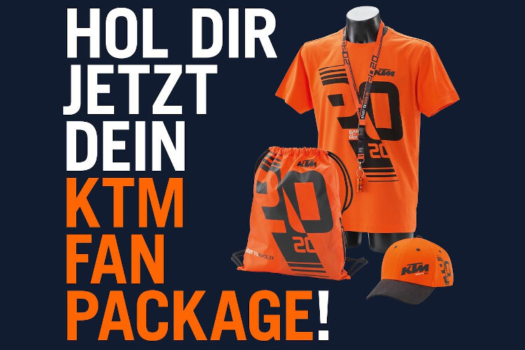 Das Paket enhält Freizeitbeutel, T-Shirt, Cap, Schlüsselband und Ohrstöpsel