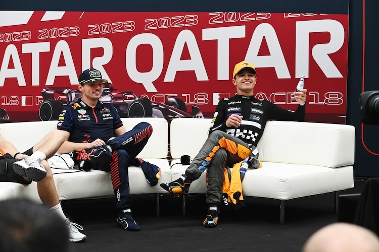 Lando Norris und Max Verstappen