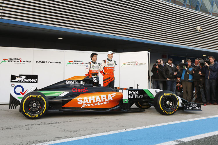 Nico Hülkenberg und Sergio Pérez präsentieren ihr neues Auto