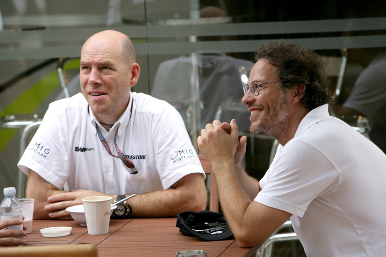 Jacques Villeneuve (li.) mit Jock Clear