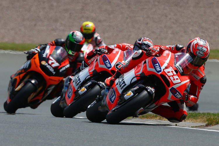 Sachsenring: Nicky Hayden (69) vor Andrea Dovizioso