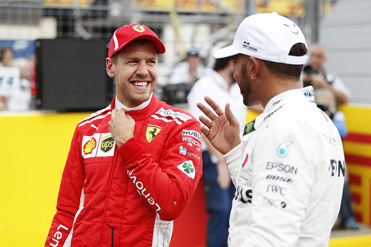 Sebastian Vettel und Lewis Hamilton