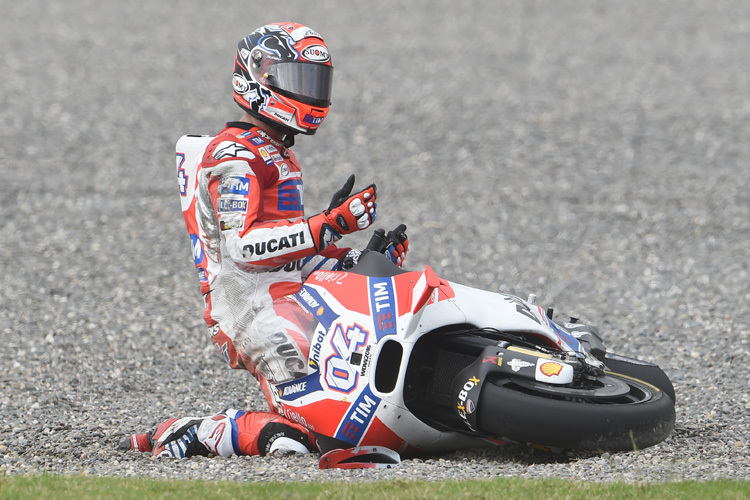 Andrea Dovizioso stürzte am Samstag