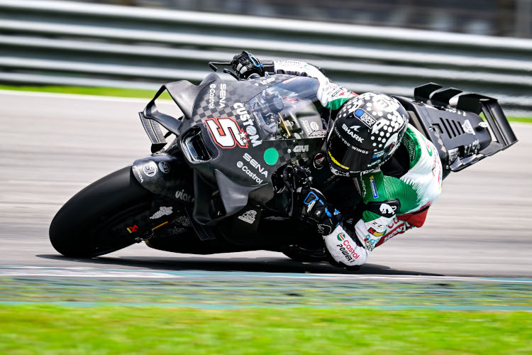 Johann Zarco in Sepang: Das Leder verwies bereits auf die Castrol-Farben